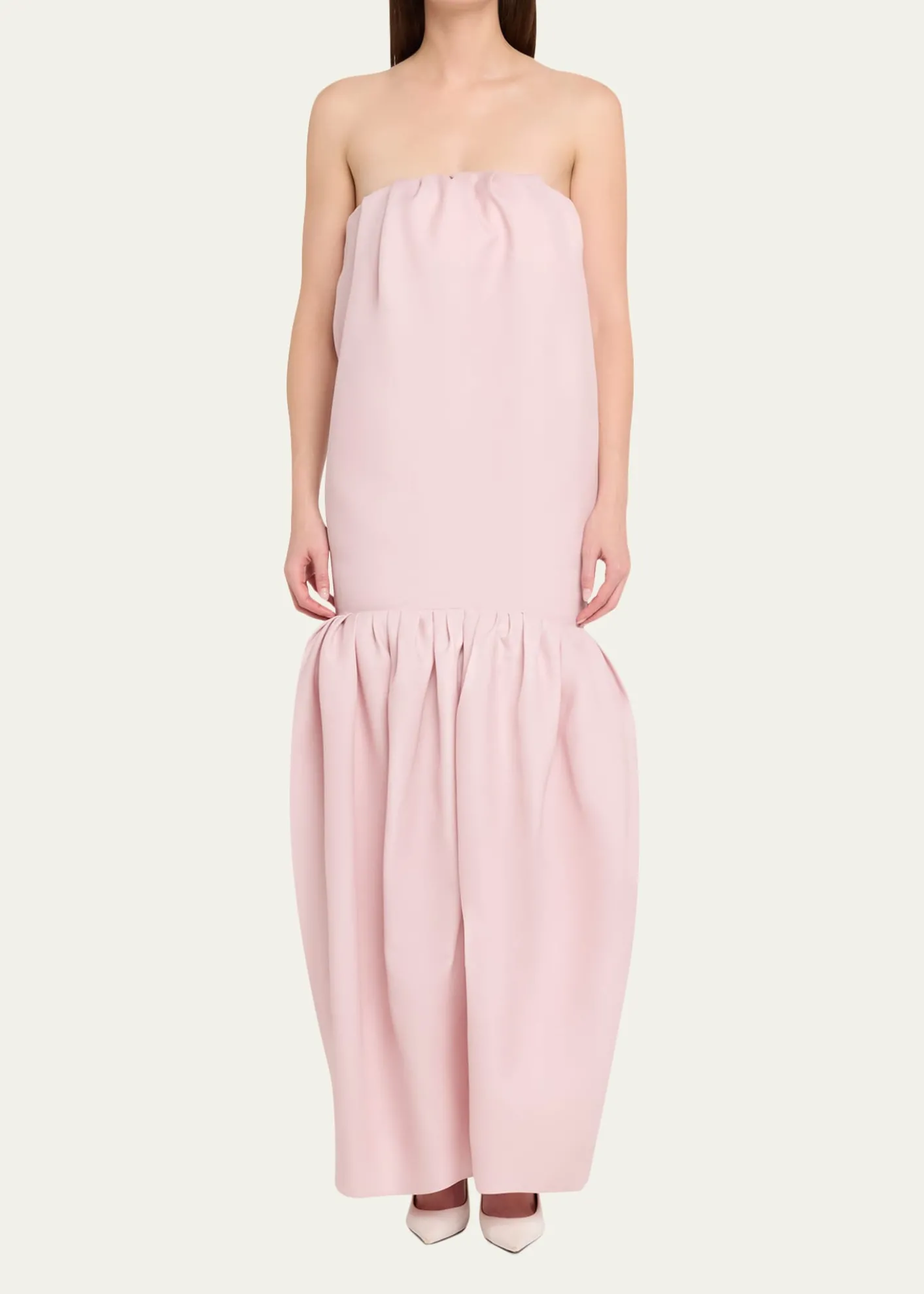 BalenciagaStrapless Double Balloon Gown