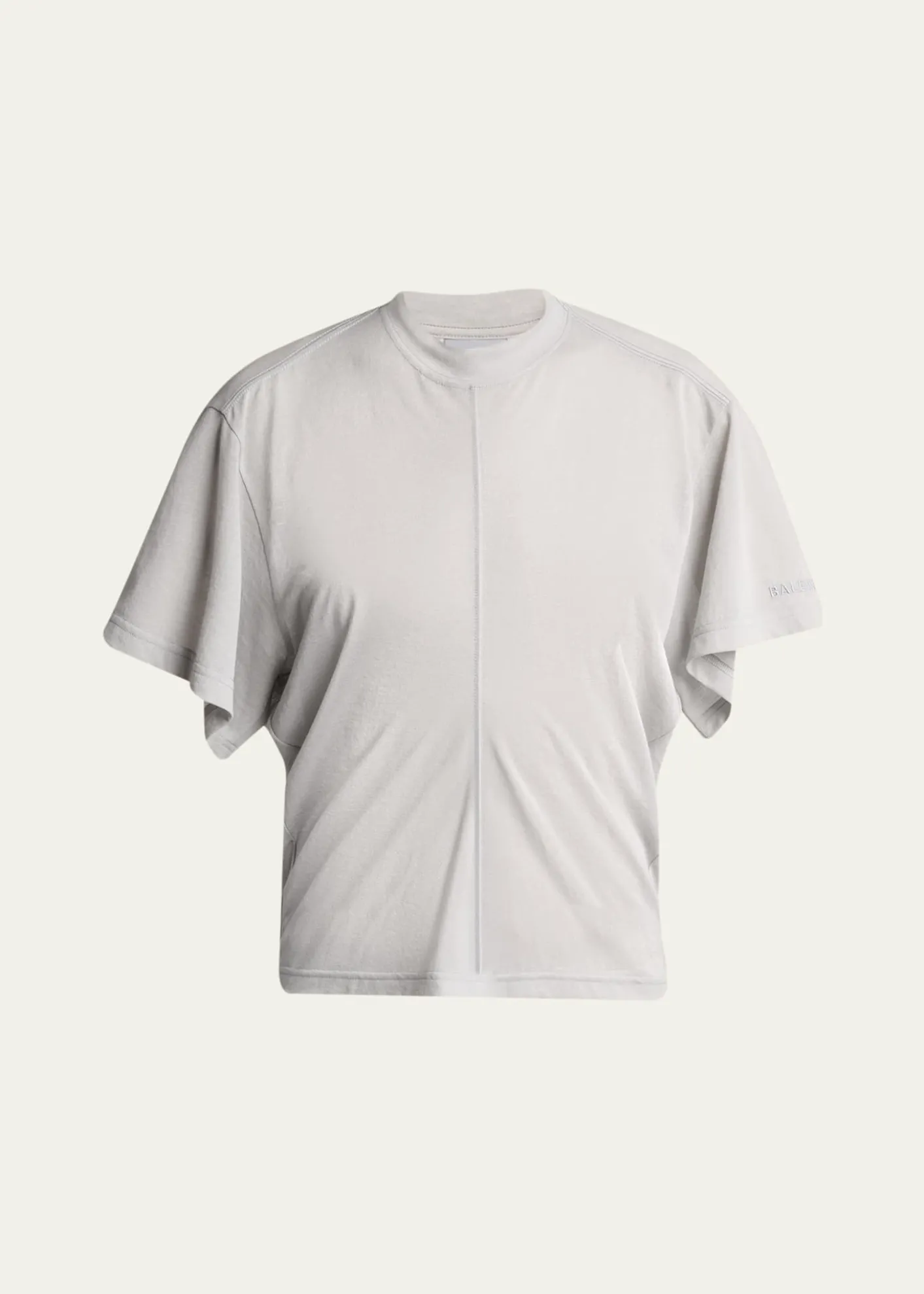 BalenciagaTransparent Jersey Draped T-Shirt