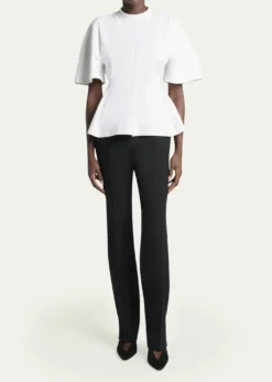 BalenciagaVery Heavy Jersey Peplum T-Shirt