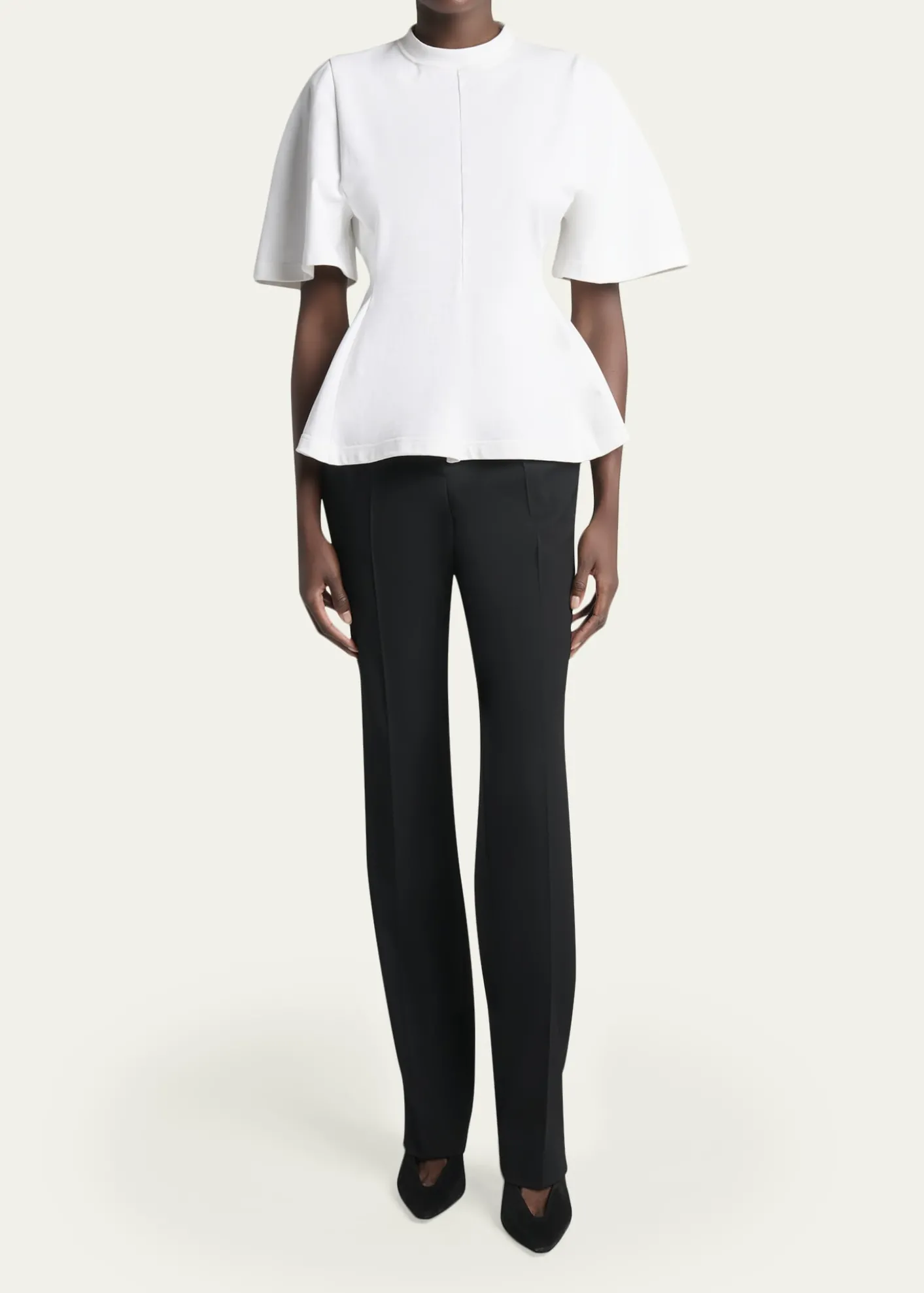 BalenciagaVery Heavy Jersey Peplum T-Shirt