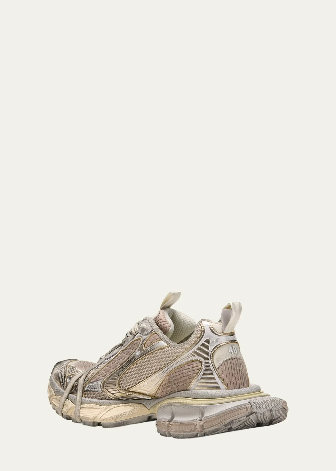 Balenciaga3XL Metallic Mesh Lace Trainer Sneakers