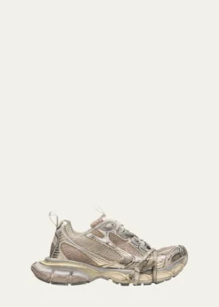 Balenciaga3XL Metallic Mesh Lace Trainer Sneakers