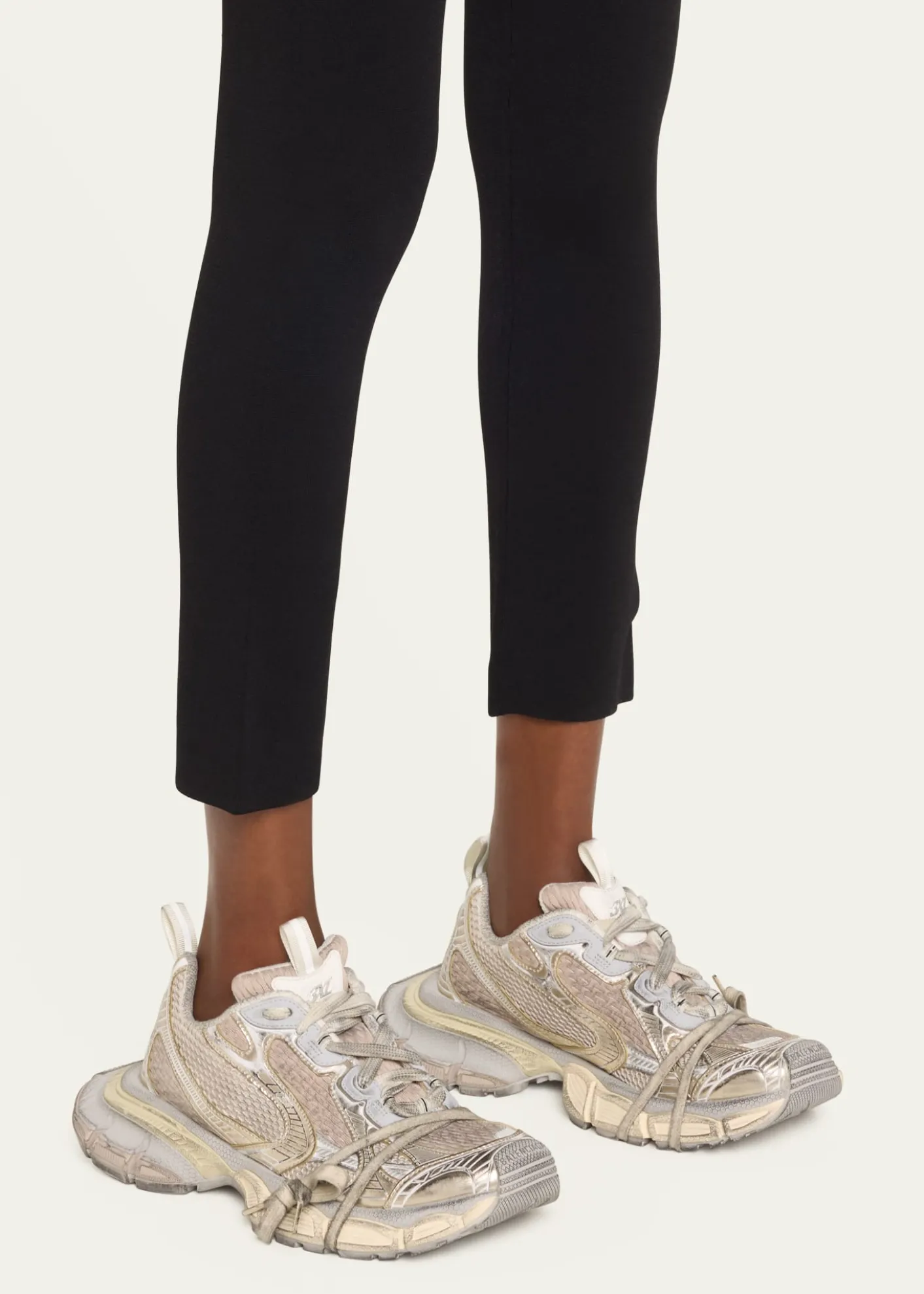 Balenciaga3XL Metallic Mesh Lace Trainer Sneakers