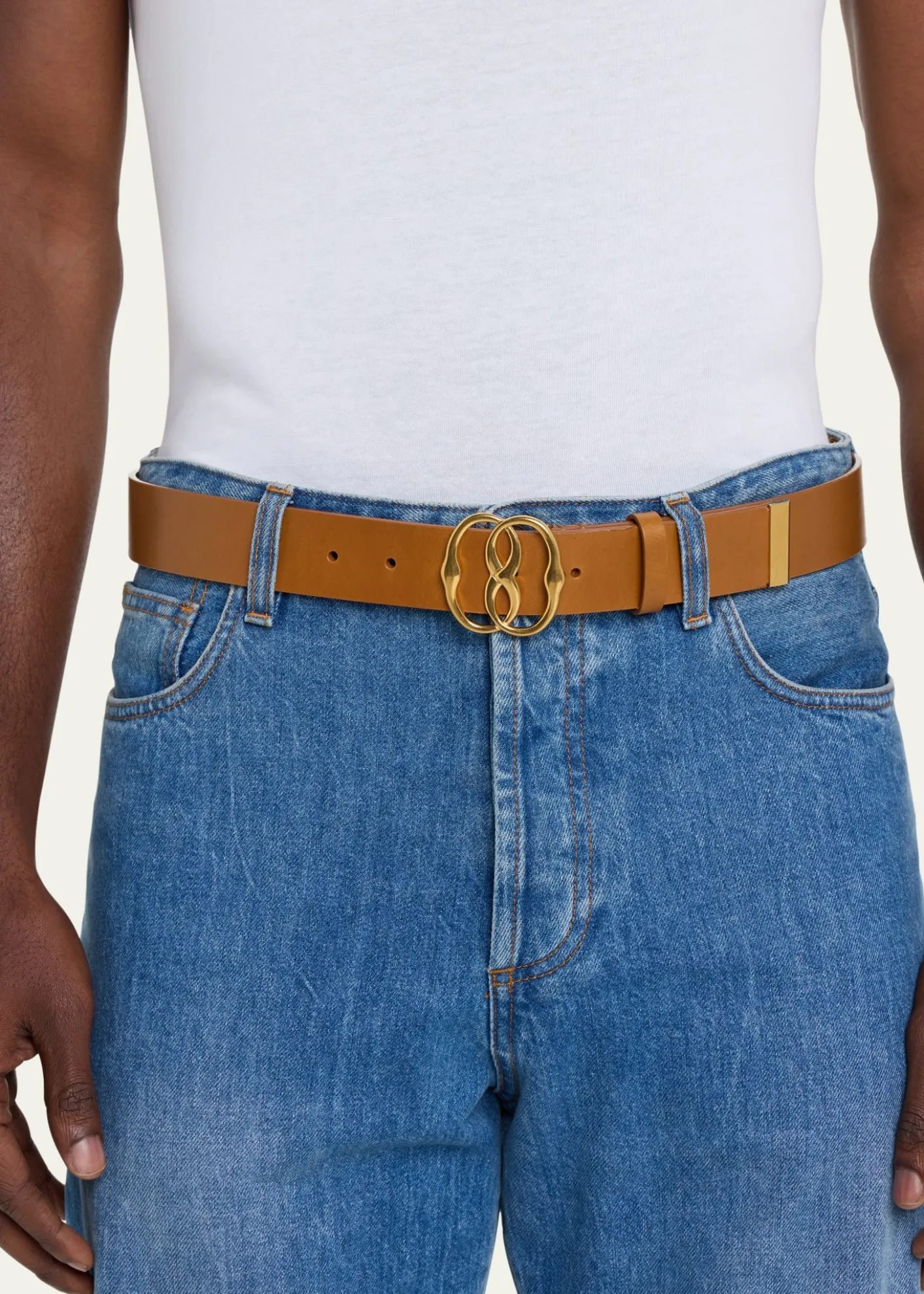 BallyMen's Interlock Buckle Leather Belt