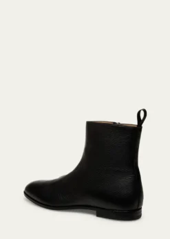 BallyMen's Wently Grainy Leather Side-Zip Ankle Boots