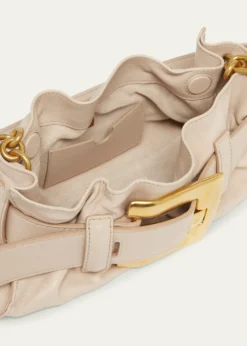 BalmainAnthem Mini Buckle Shoulder Bag in Calfskin Leather