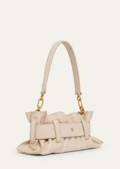 BalmainAnthem Mini Buckle Shoulder Bag in Calfskin Leather