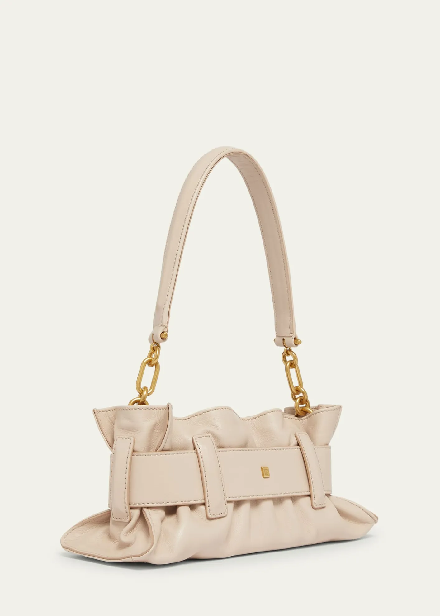 BalmainAnthem Mini Buckle Shoulder Bag in Calfskin Leather