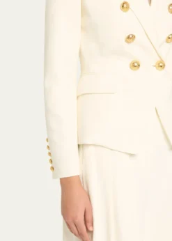 BalmainClassic Double-Breasted Fitted Wool Jacket