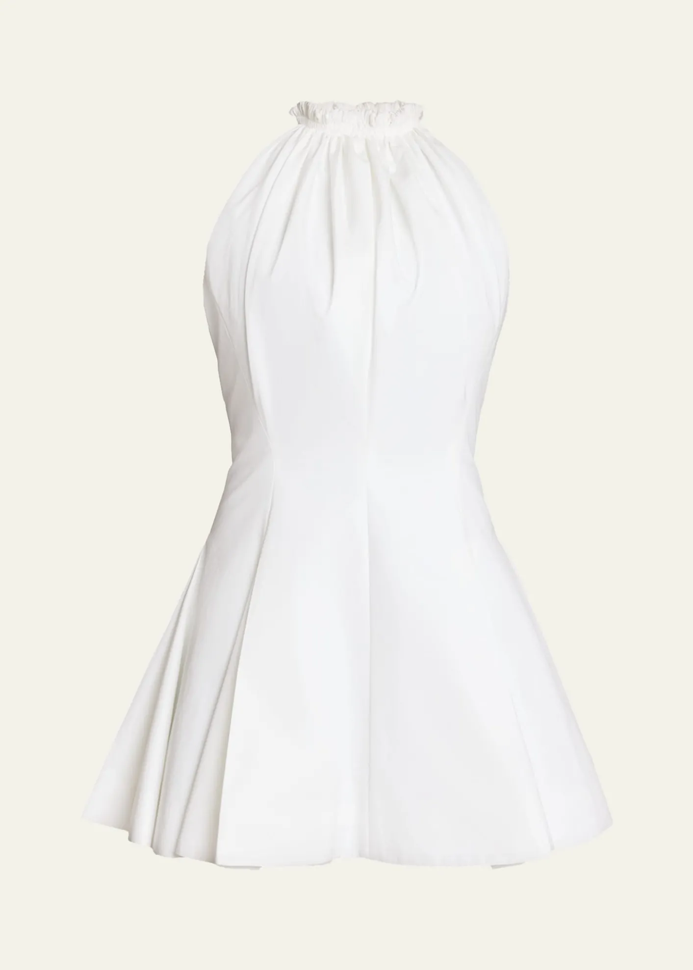 BalmainCotton Poplin Halter Mini Dress