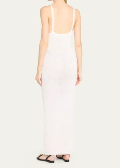 BalmainLong Sleeveless Crochet Dress