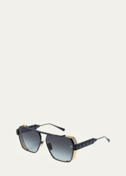 BalmainPremier Titanium Aviator Sunglasses