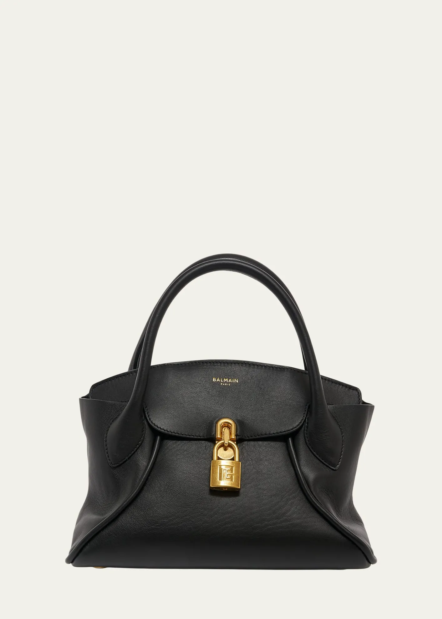 BalmainPulse Leather Top-Handle Bag