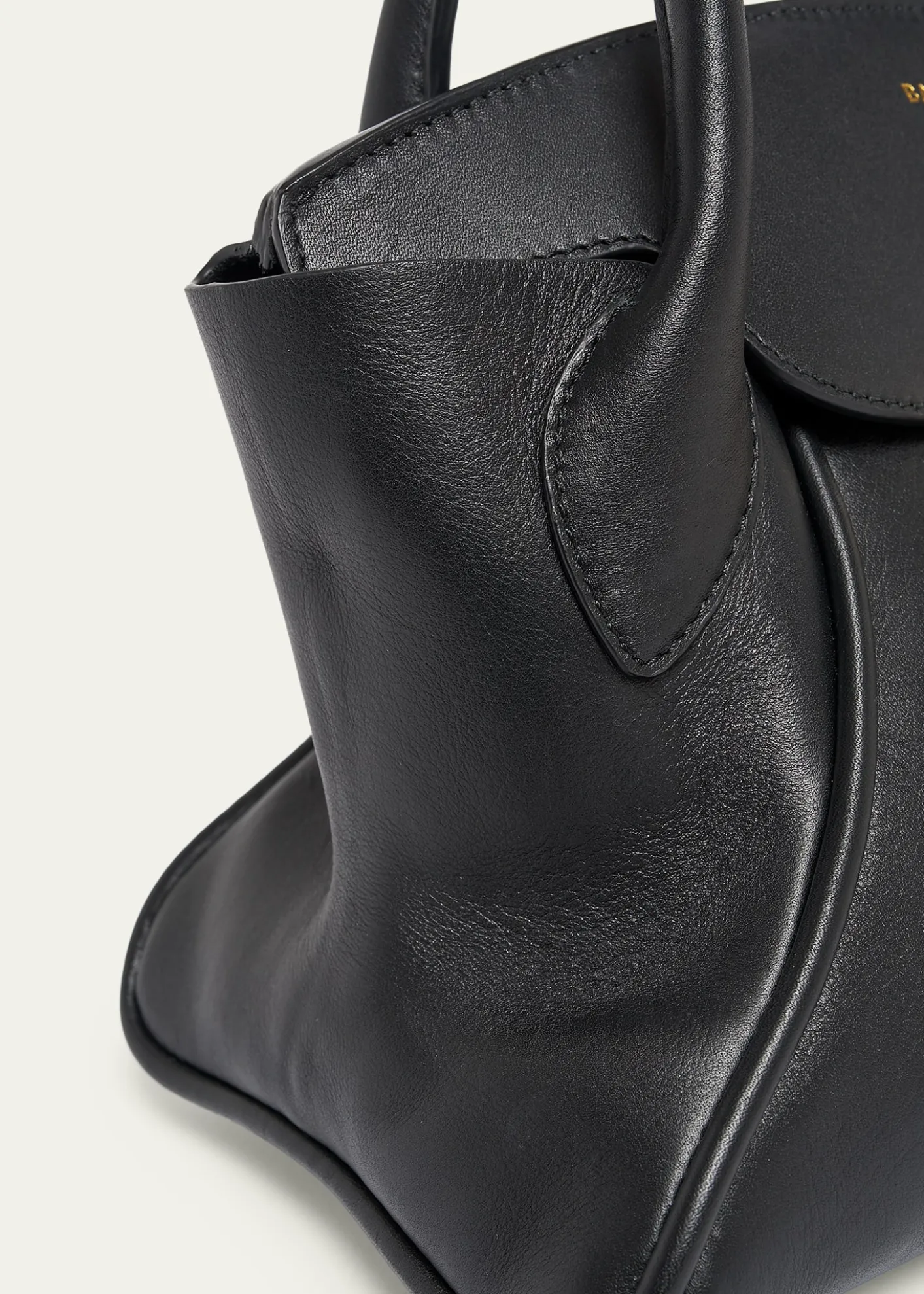 BalmainPulse Leather Top-Handle Bag