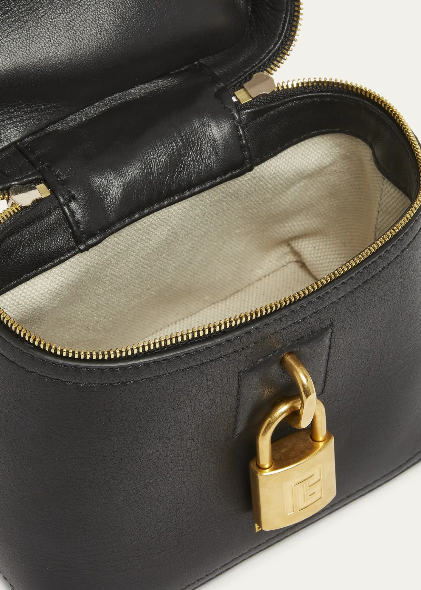 BalmainPulse Vanity Top-Handle Bag in Calfskin