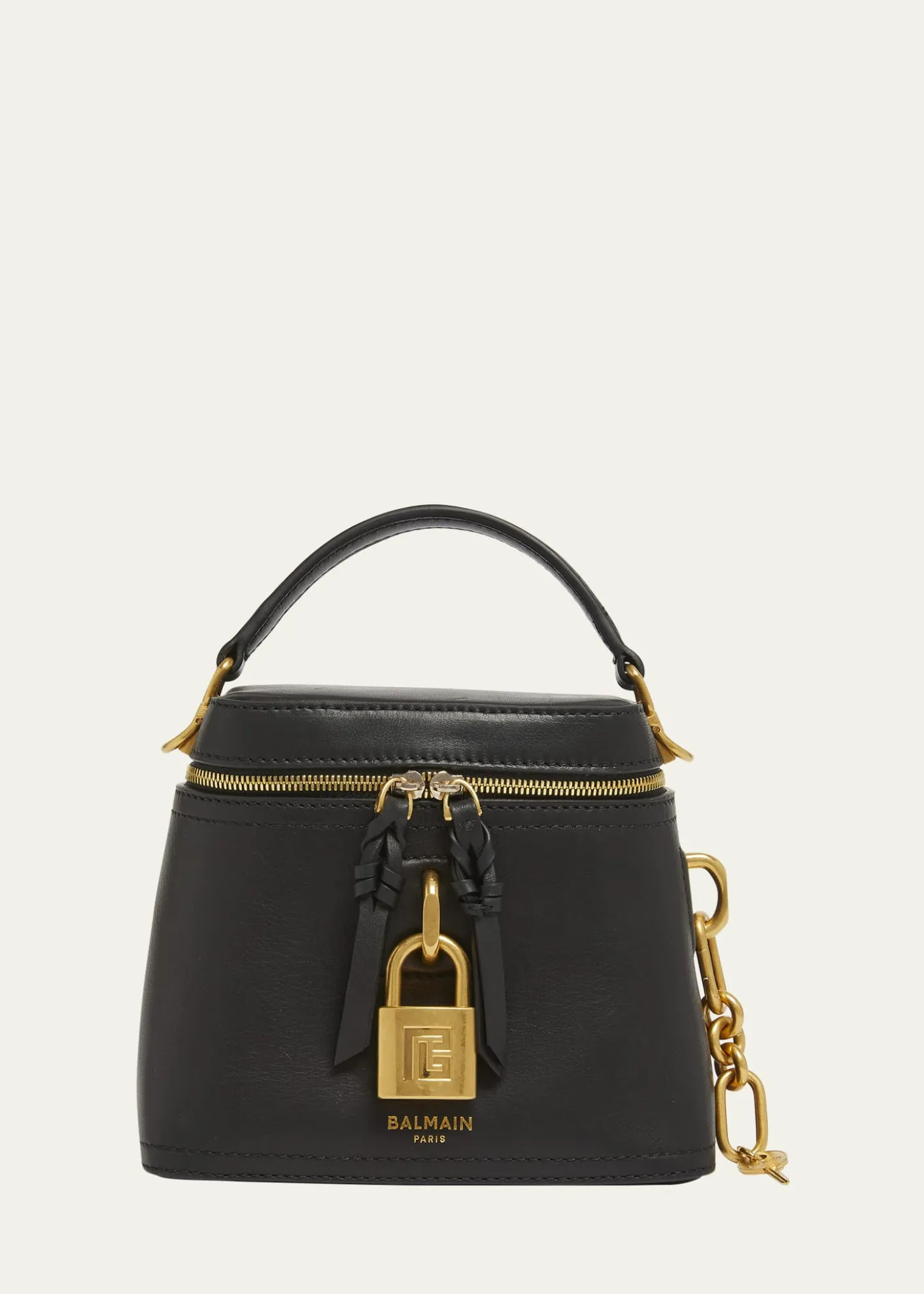 BalmainPulse Vanity Top-Handle Bag in Calfskin