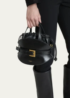 BalmainShuffle Mini Top-Handle Bag in Calfskin