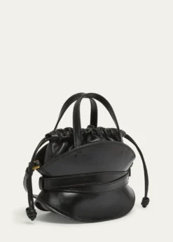 BalmainShuffle Mini Top-Handle Bag in Calfskin