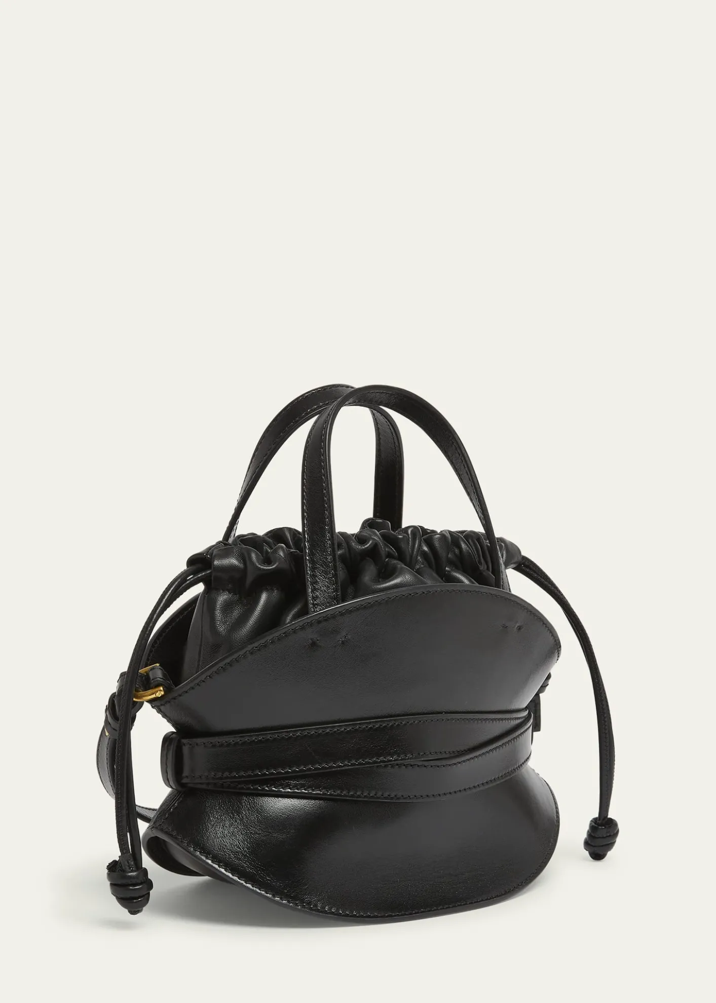 BalmainShuffle Mini Top-Handle Bag in Calfskin