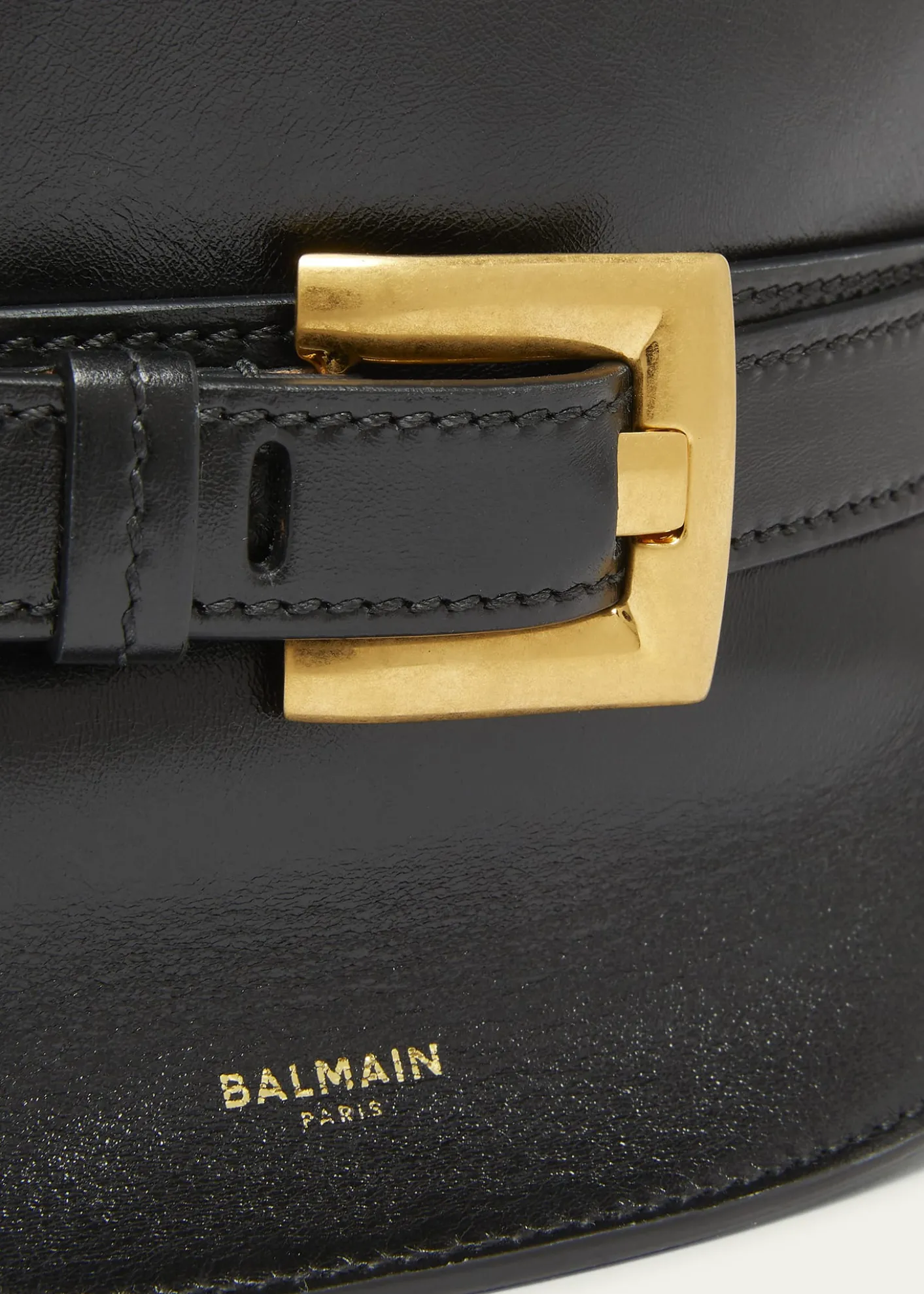 BalmainShuffle Mini Top-Handle Bag in Calfskin