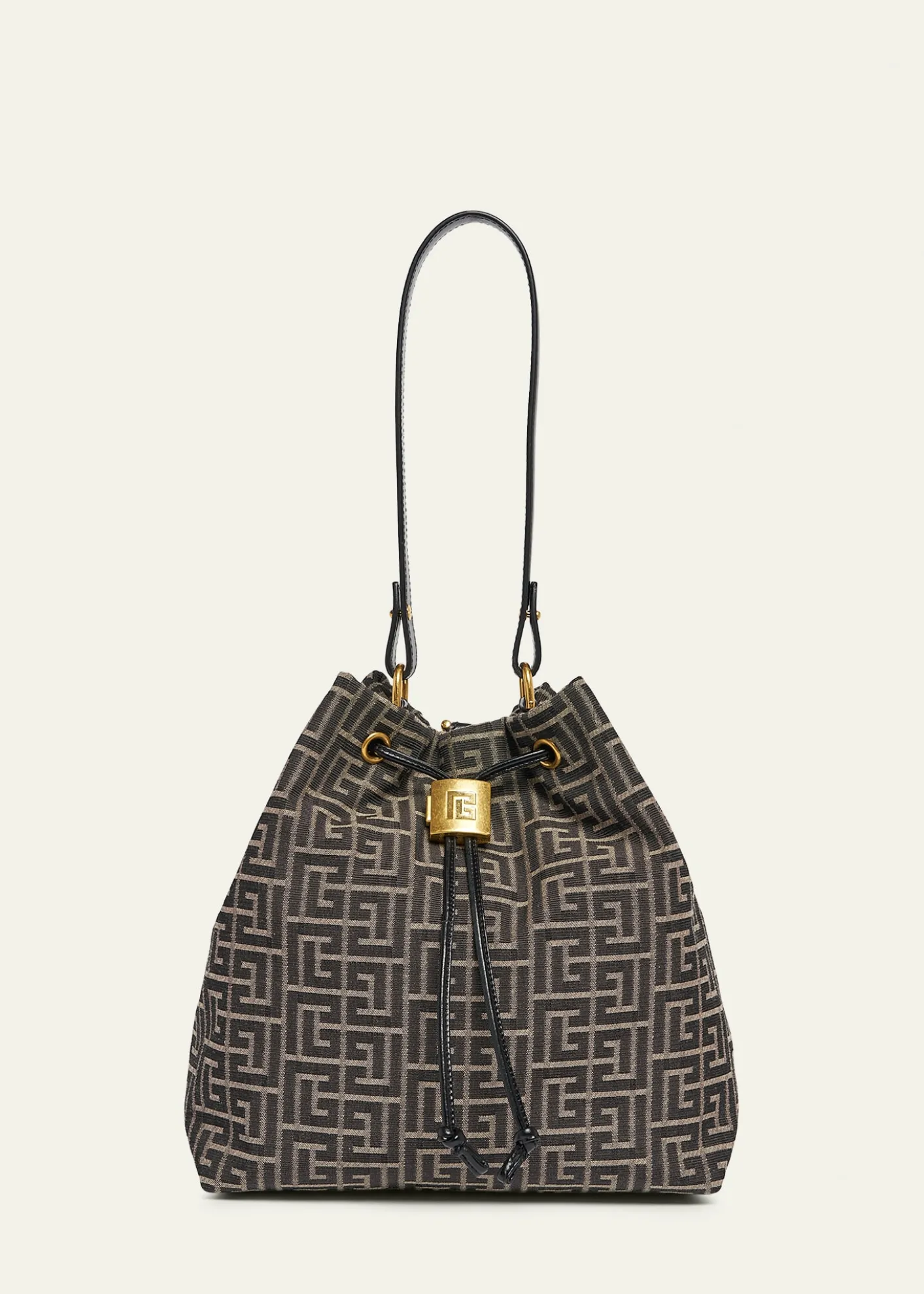 BalmainSync Drawstring Backpack in Monogram Jacquard