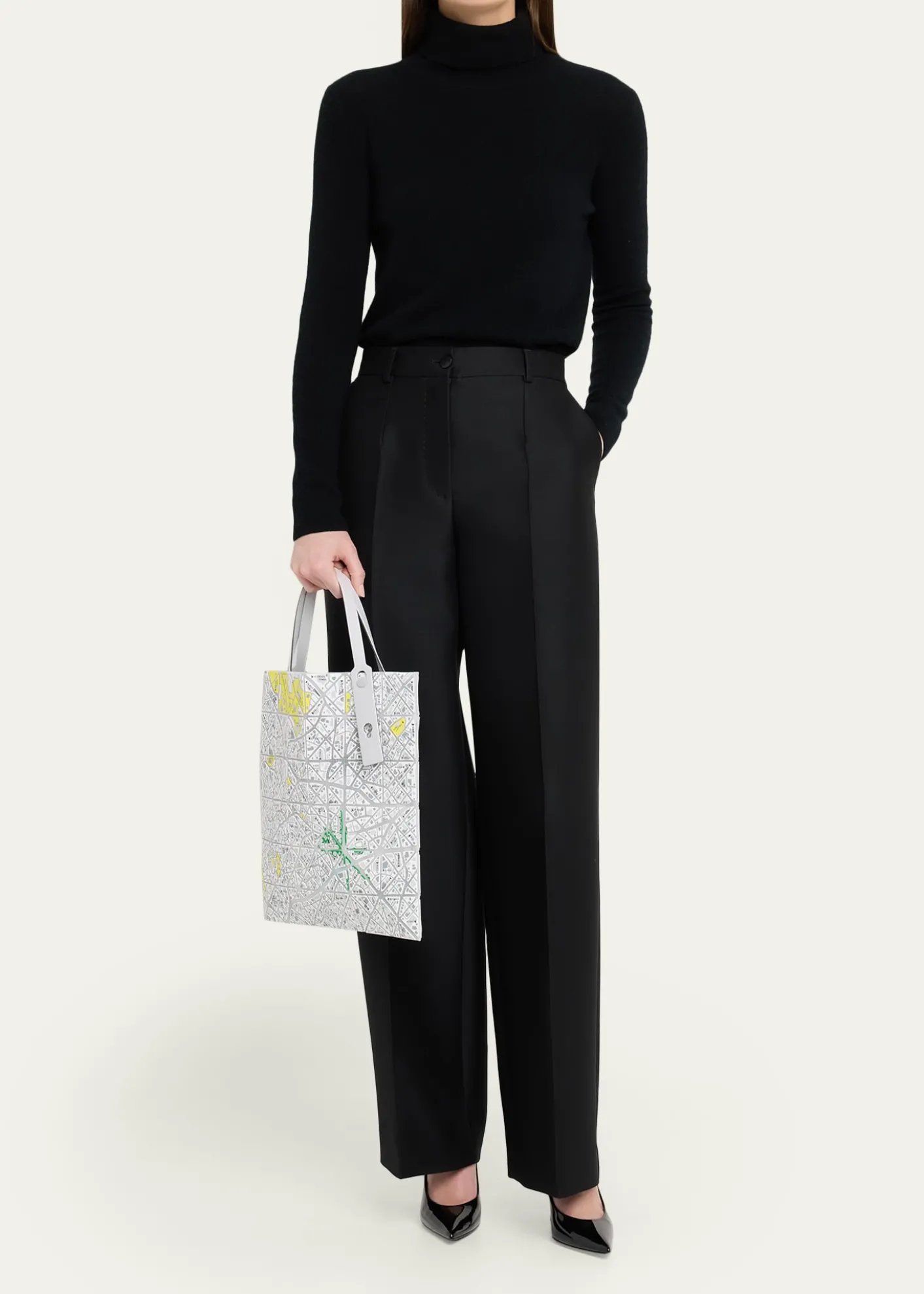 BAO BAO ISSEY MIYAKEGeometric Printed Map Tote Bag