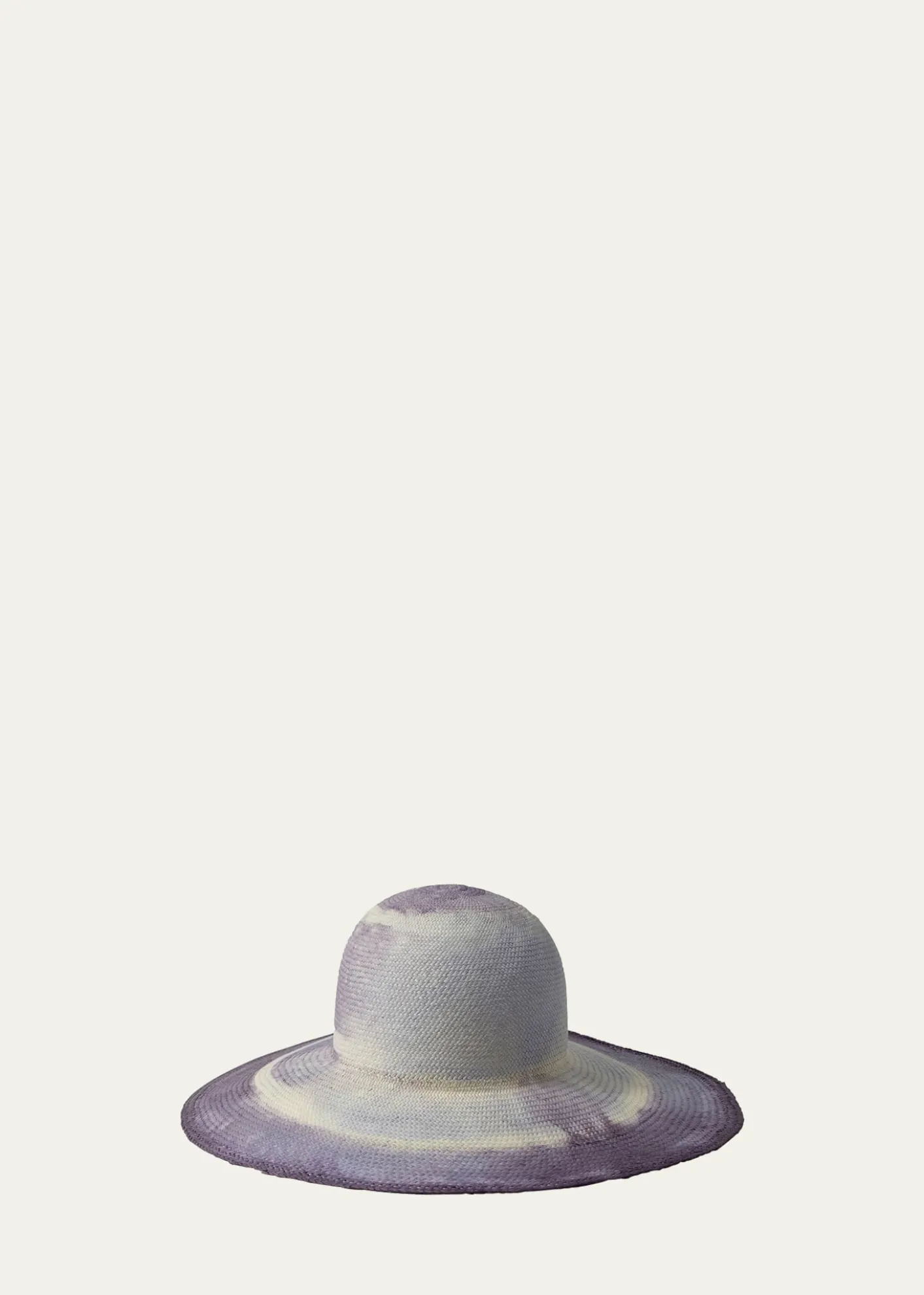 BarbisioAmos Two-Tone Straw Floppy Hat