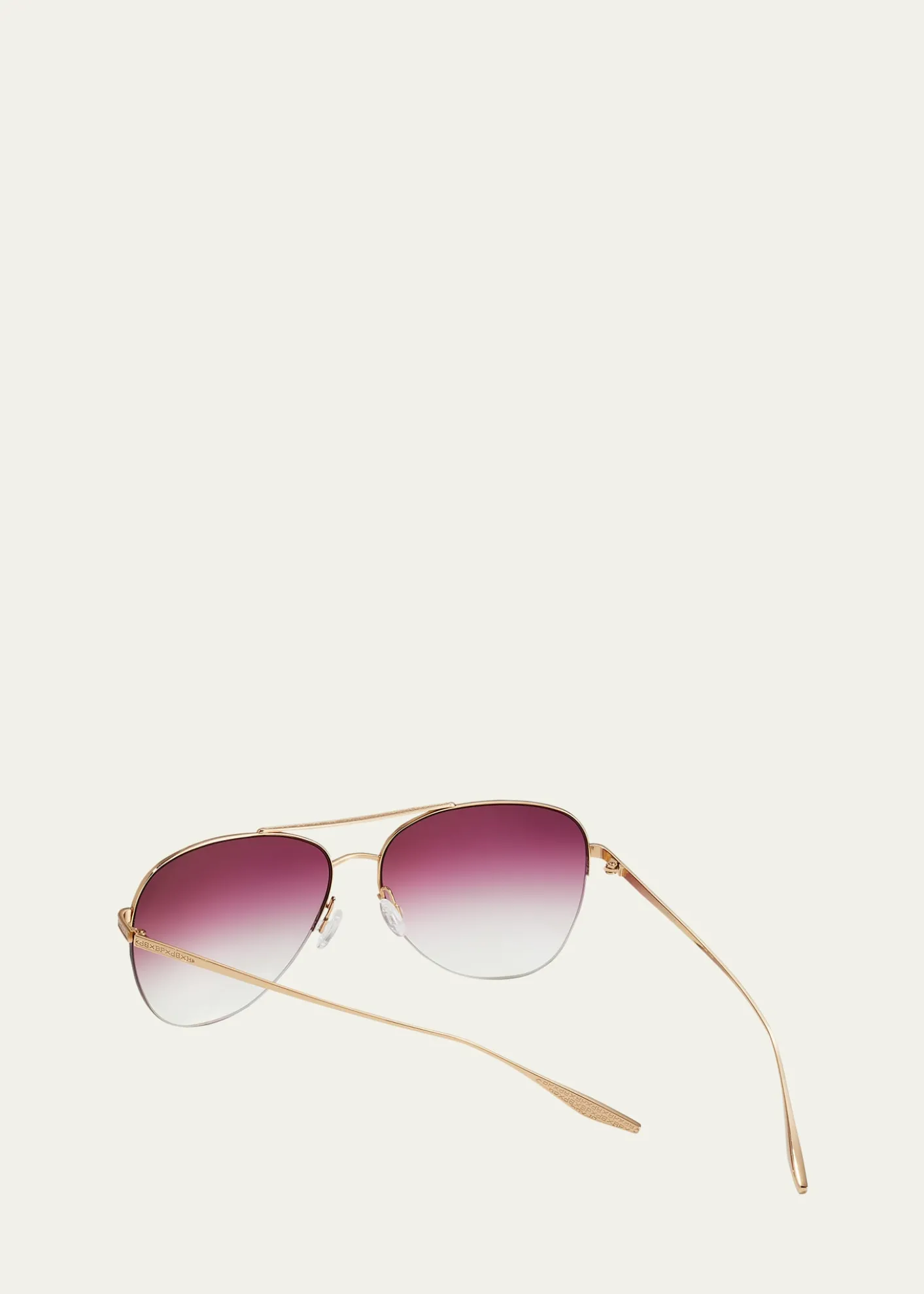 Barton PerreiraChevalier Semi-Rimless Metal Aviator Sunglasses