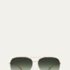 Barton PerreiraChevalier Green Titanium Aviator Sunglasses