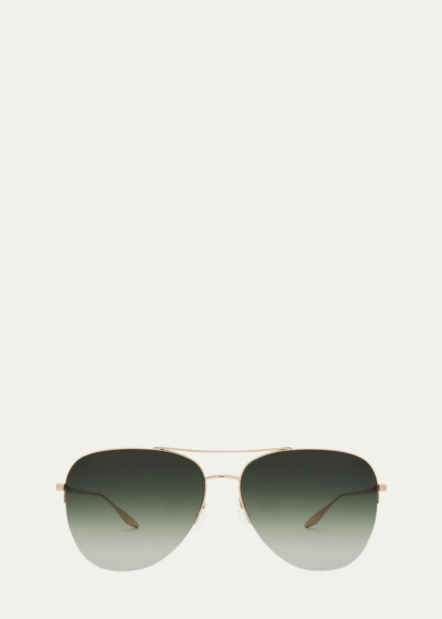 Barton PerreiraChevalier Green Titanium Aviator Sunglasses