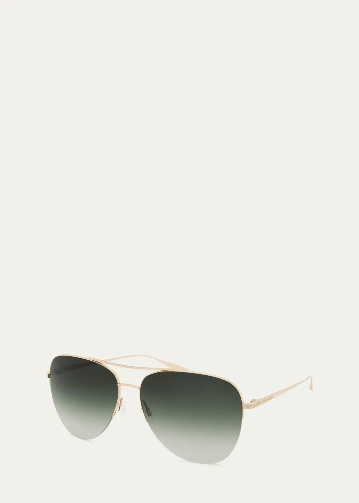 Barton PerreiraChevalier Green Titanium Aviator Sunglasses