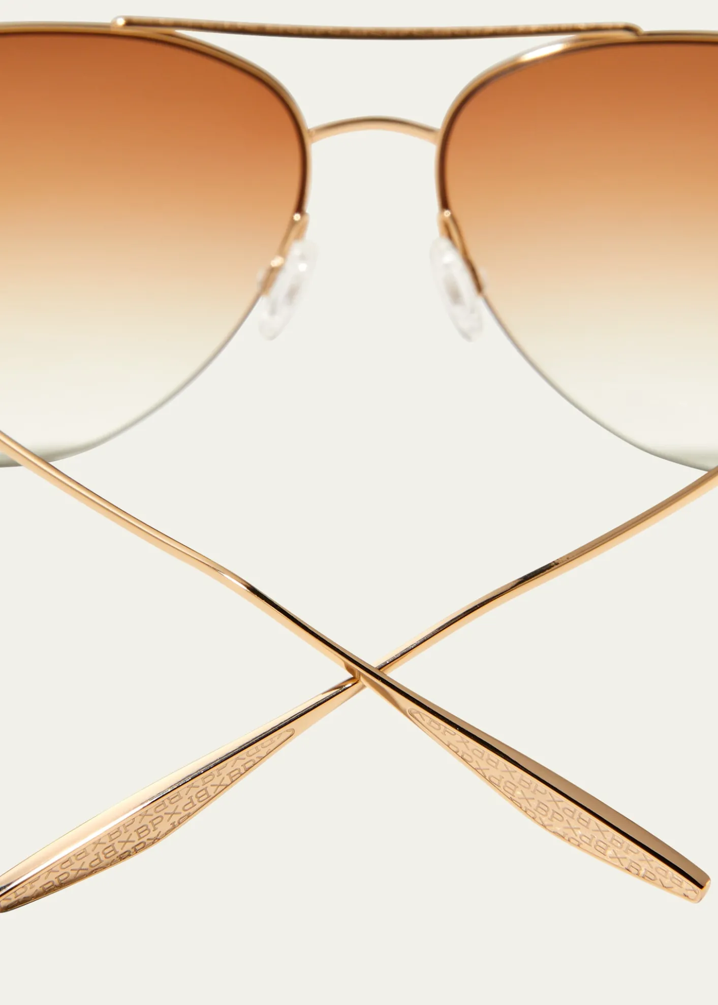 Barton PerreiraChevalier Semi-Rimless Metal Aviator Sunglasses