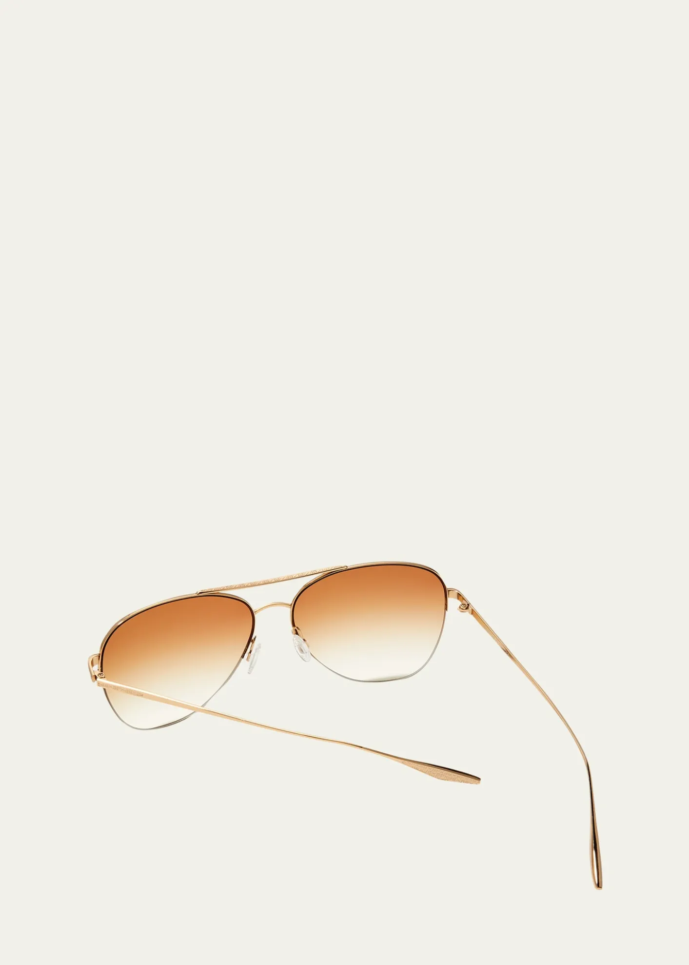 Barton PerreiraChevalier Semi-Rimless Metal Aviator Sunglasses