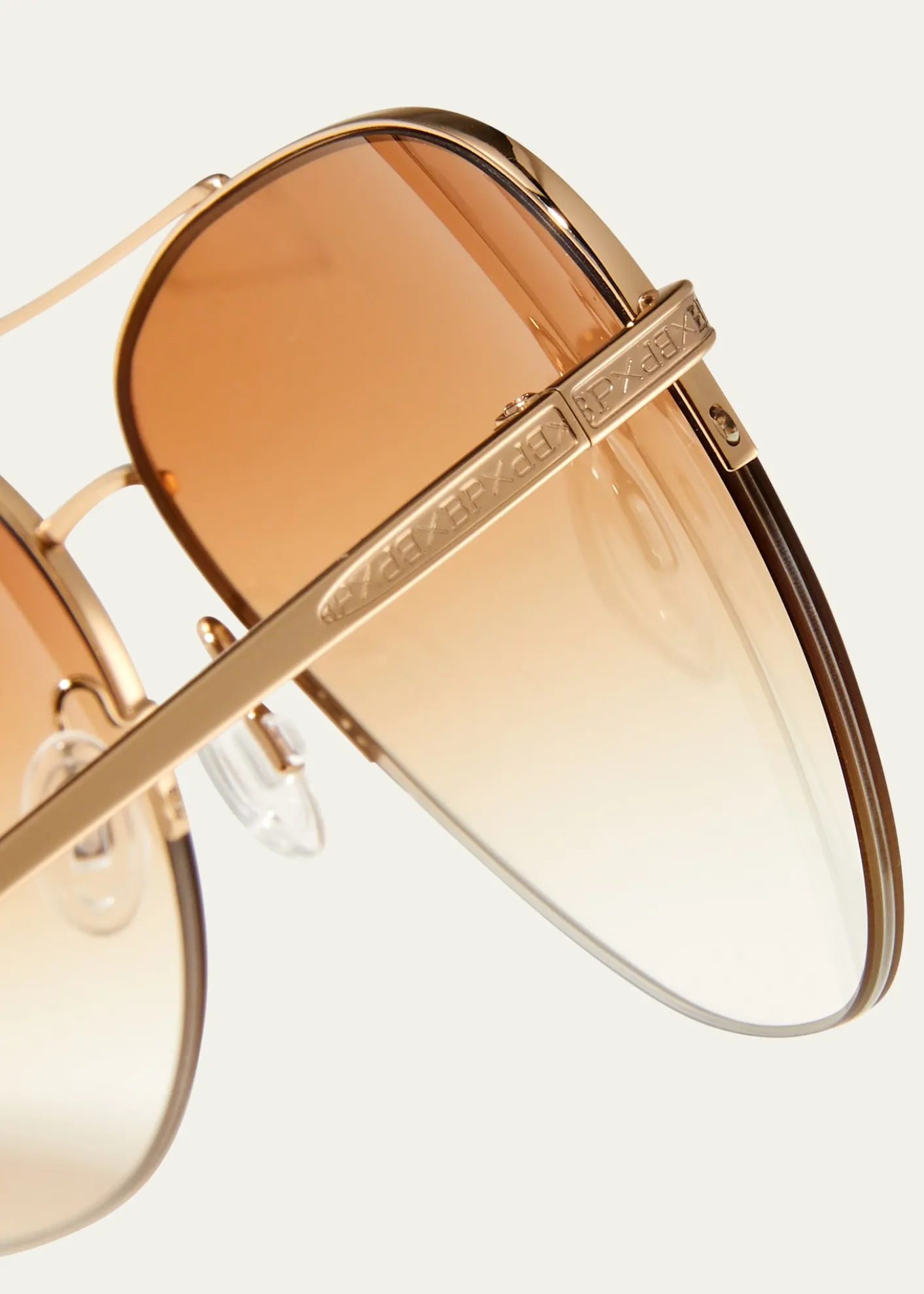 Barton PerreiraChevalier Semi-Rimless Metal Aviator Sunglasses