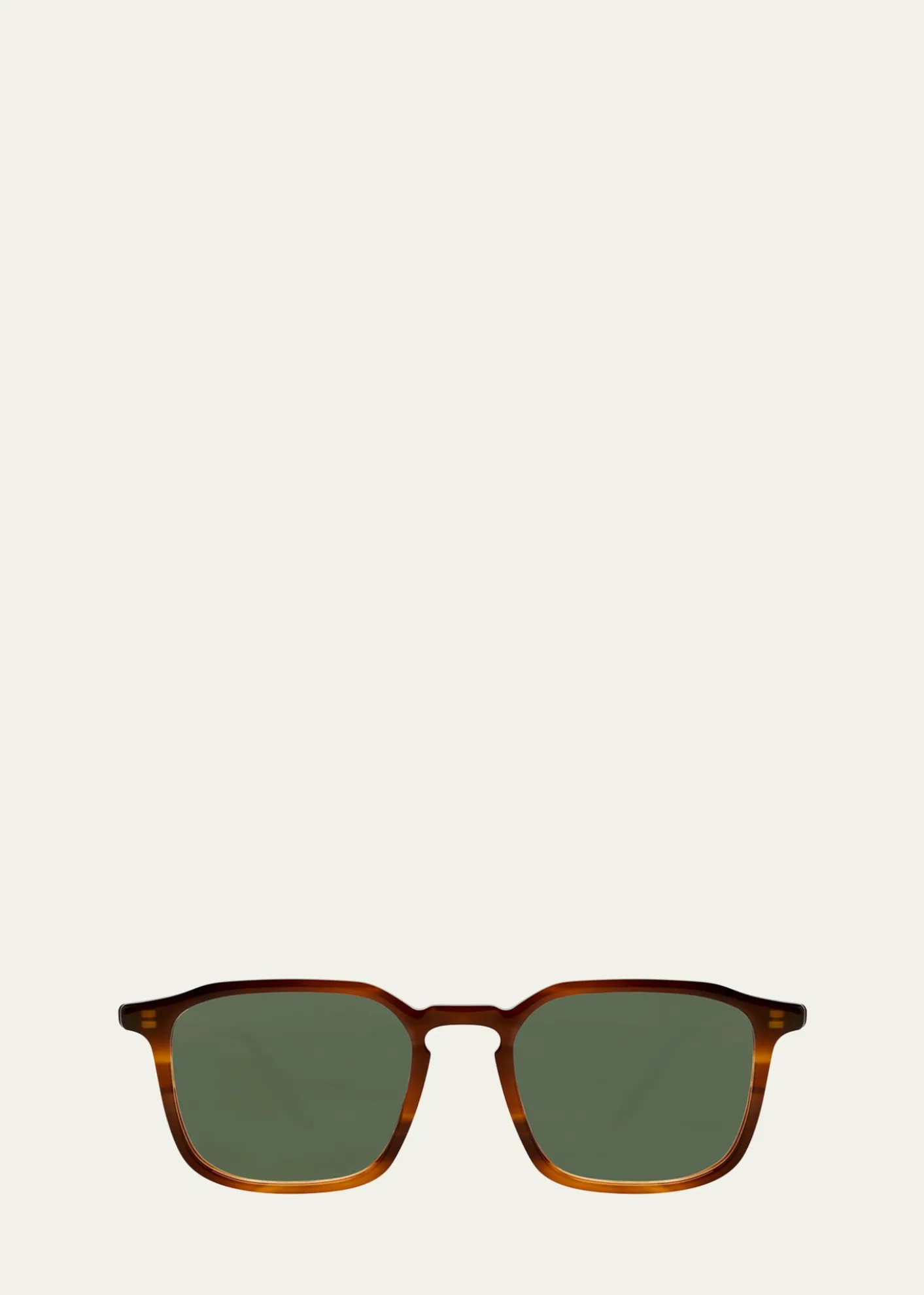 Barton PerreiraMen's Keyhole-Bridge Acetate Rectangle Sunglasses
