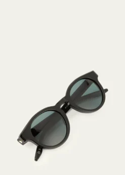 Barton PerreiraMen's Oxford Round Acetate Sunglasses