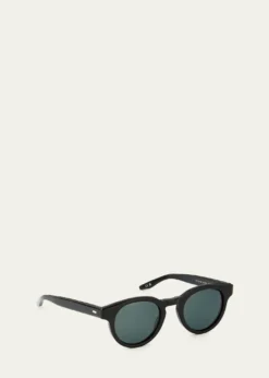 Barton PerreiraMen's Oxford Round Acetate Sunglasses