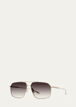 Barton PerreiraRenzo Titanium Aviator Sunglasses