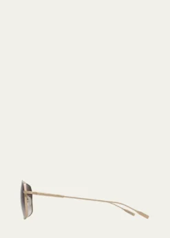 Barton PerreiraRenzo Titanium Aviator Sunglasses