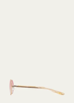 Barton PerreiraAnamcara Metal Oval Sunglasses