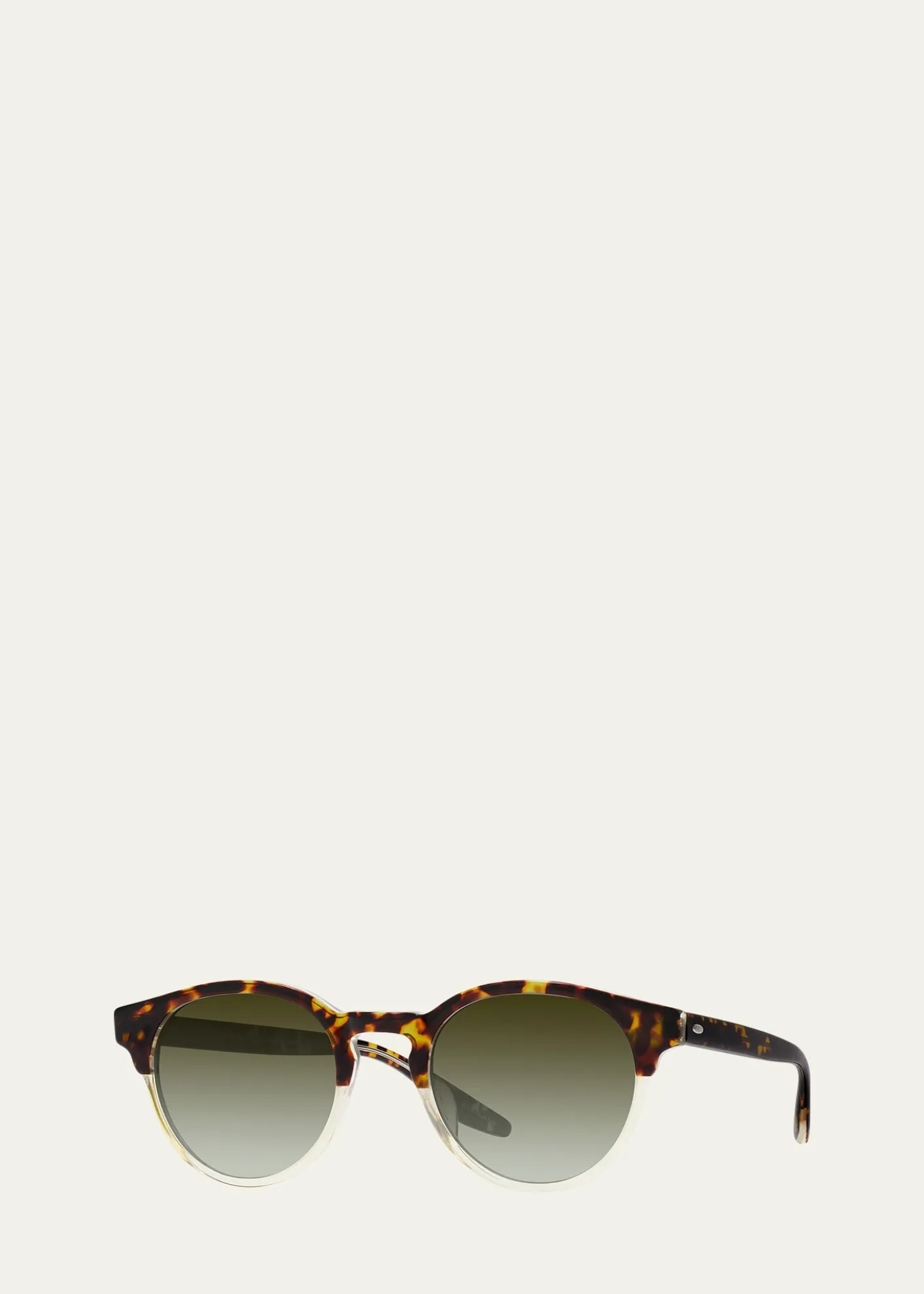 Barton PerreiraBeckford 49mm Round Acetate Sunglasses