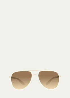 Barton PerreiraCani Titanium Aviator Sunglasses
