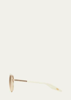 Barton PerreiraCani Titanium Aviator Sunglasses