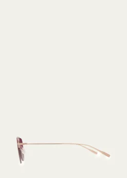 Barton PerreiraMcNair 55mm Titanium Aviator Sunglasses