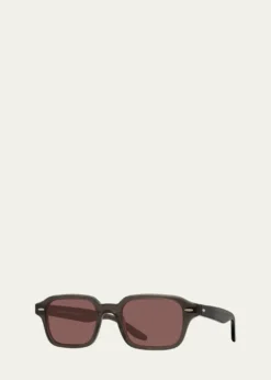 Barton PerreiraMen's Acetate Rectangle Sunglasses