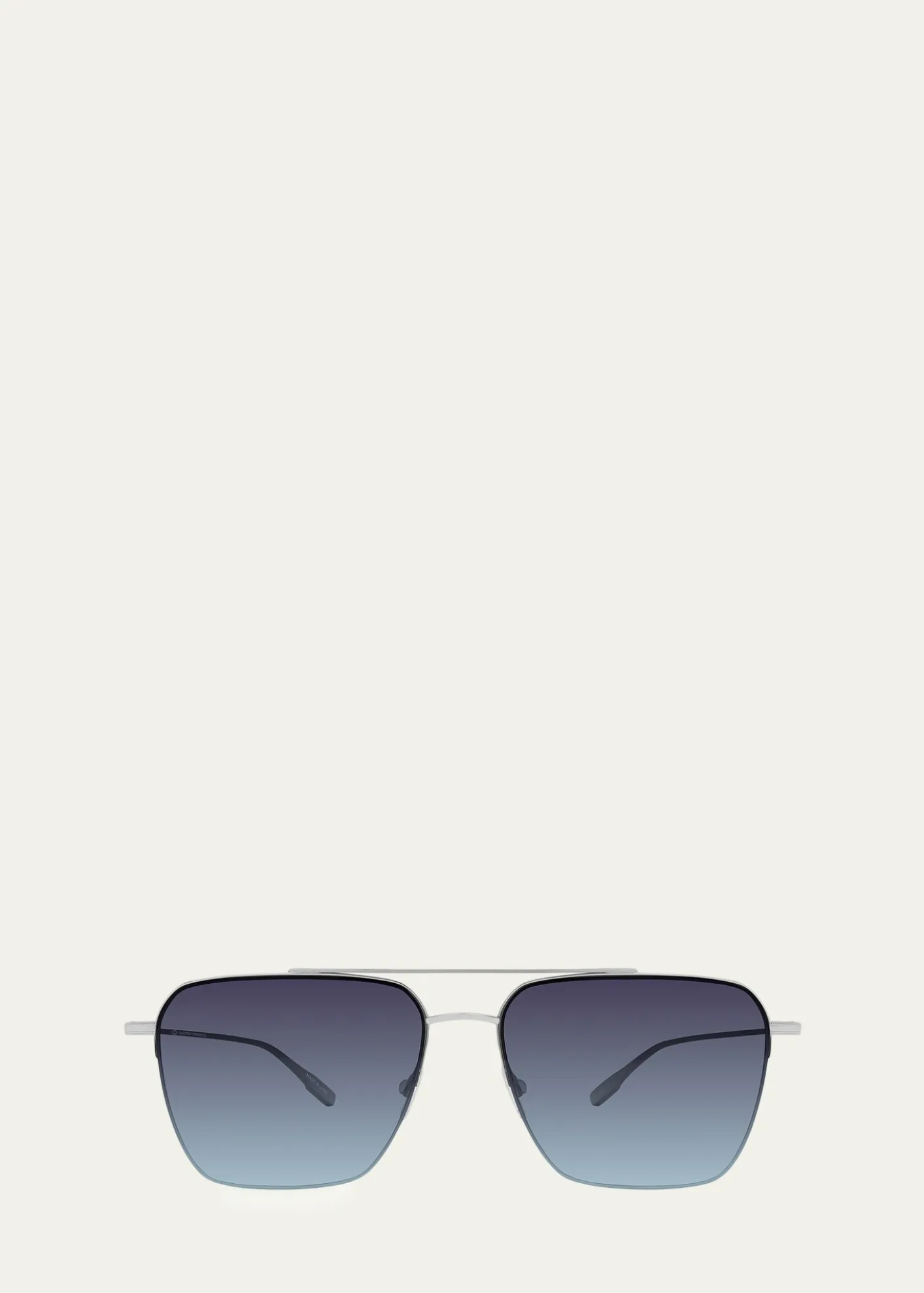 Barton PerreiraMen's Armstrong Titanium Aviator Sunglasses