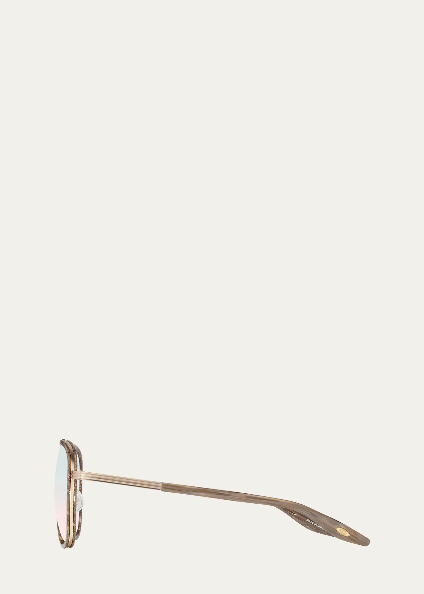 Barton PerreiraMen's Cani Zyl and Titanium Aviator Sunglasses