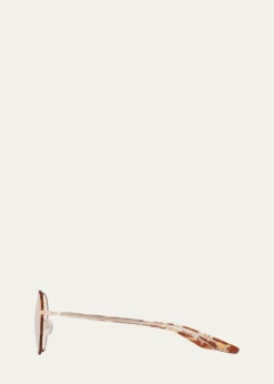 Barton PerreiraMen's Caster Zyl and Titanium Round Sunglasses