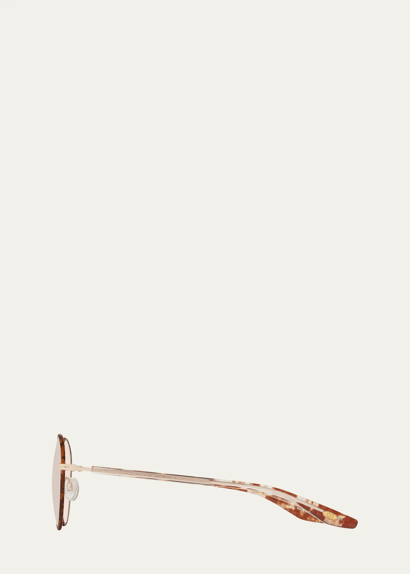 Barton PerreiraMen's Caster Zyl and Titanium Round Sunglasses