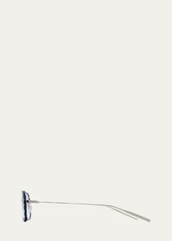 Barton PerreiraMen's Louie Titanium and Acetate Square Sunglasses